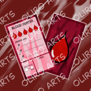 Blood Hunter Skill Tracking Card