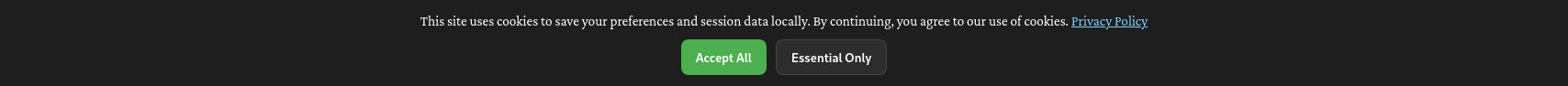 Cookie consent banner