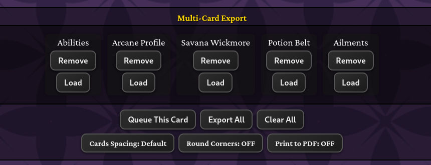 A full queue of 5 cards